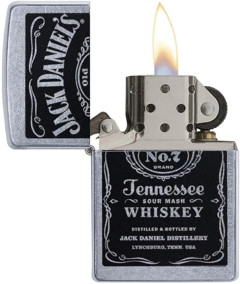 Custom Personalized Zippo Jack Daniel's Classic Windproof Lighter Free Engraving (Silver BKL)
