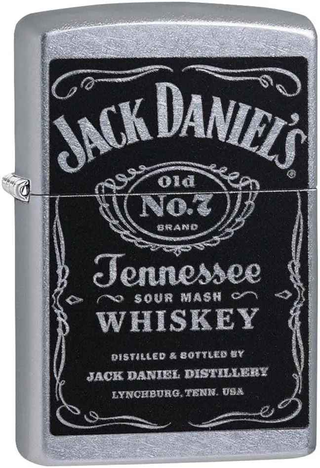 Custom Personalized Zippo Jack Daniel's Classic Windproof Lighter Free Engraving (Silver BKL)