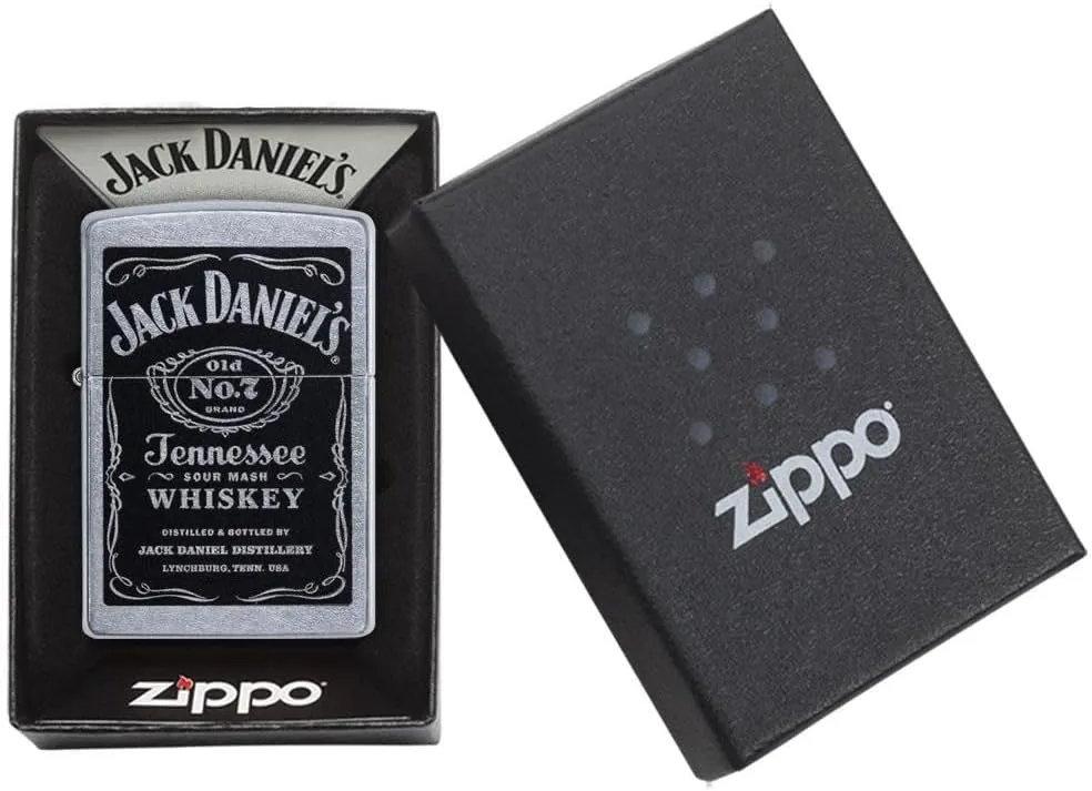 Custom Personalized Zippo Jack Daniel's Classic Windproof Lighter Free Engraving (Silver BKL)