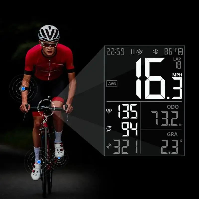 CYCPLUS M2 Wireless Bluetooth GPS Cycling Waterproof Speedometer with ANT  Communication