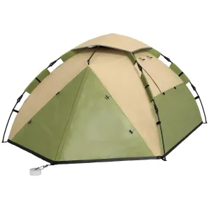 Dark Camping Green Heavy-duty - With Two-Man Outsunny One Room Priority shipping Accessories Tent,