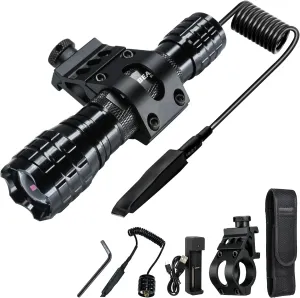 DARKBEAM ir Flashlight Infrared 850nm Lights LED Mini for Night Vision, Rechargeable Portable Tactical ir Illuminator Torch, Focus Adjustable for Hunting, Observation, Search, with Clip