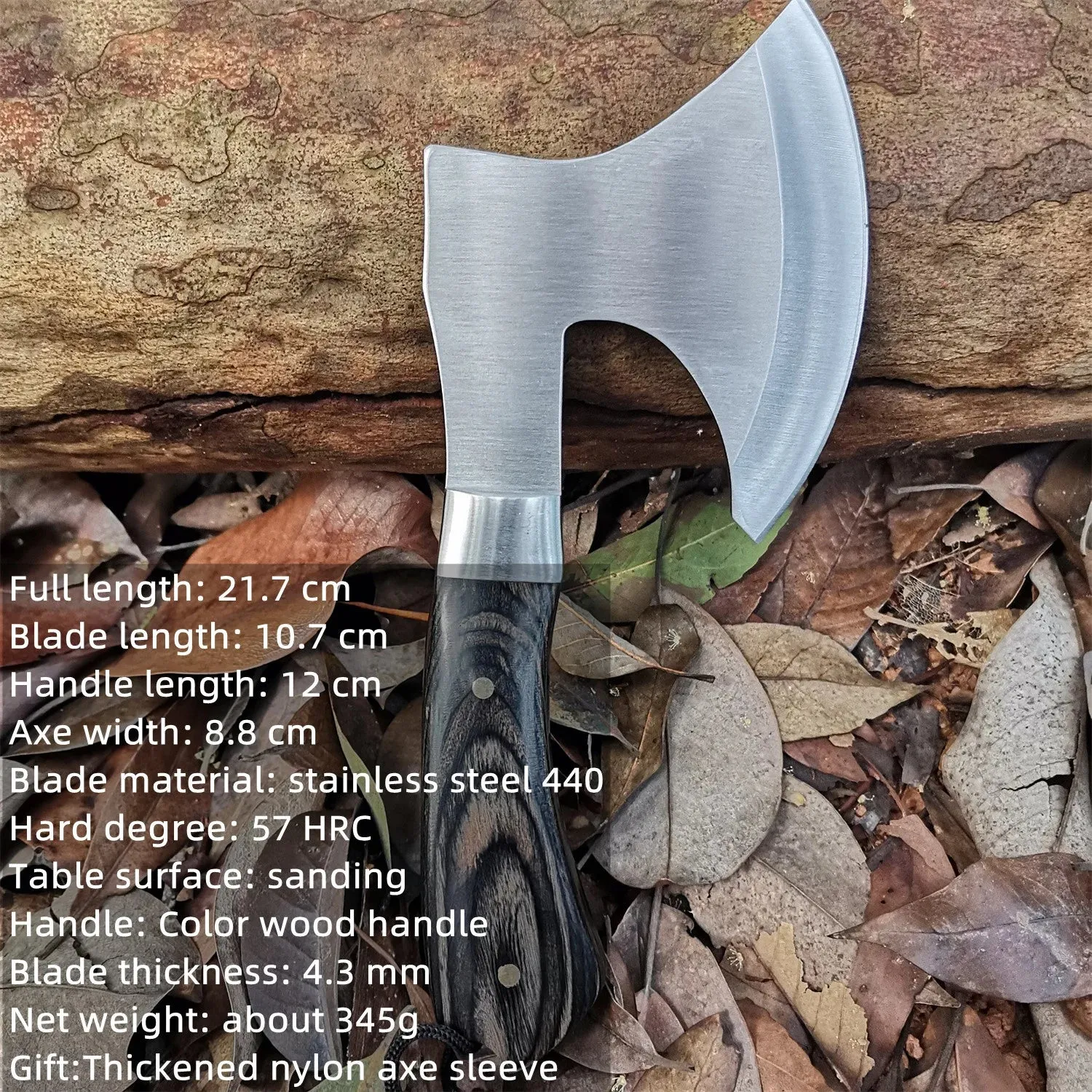 DB Axe Garden Tool - Compact Camping and Survival Hatchet with Sheath Tomahawk Army Outdoor Hunting Camping Survival Machete Axe