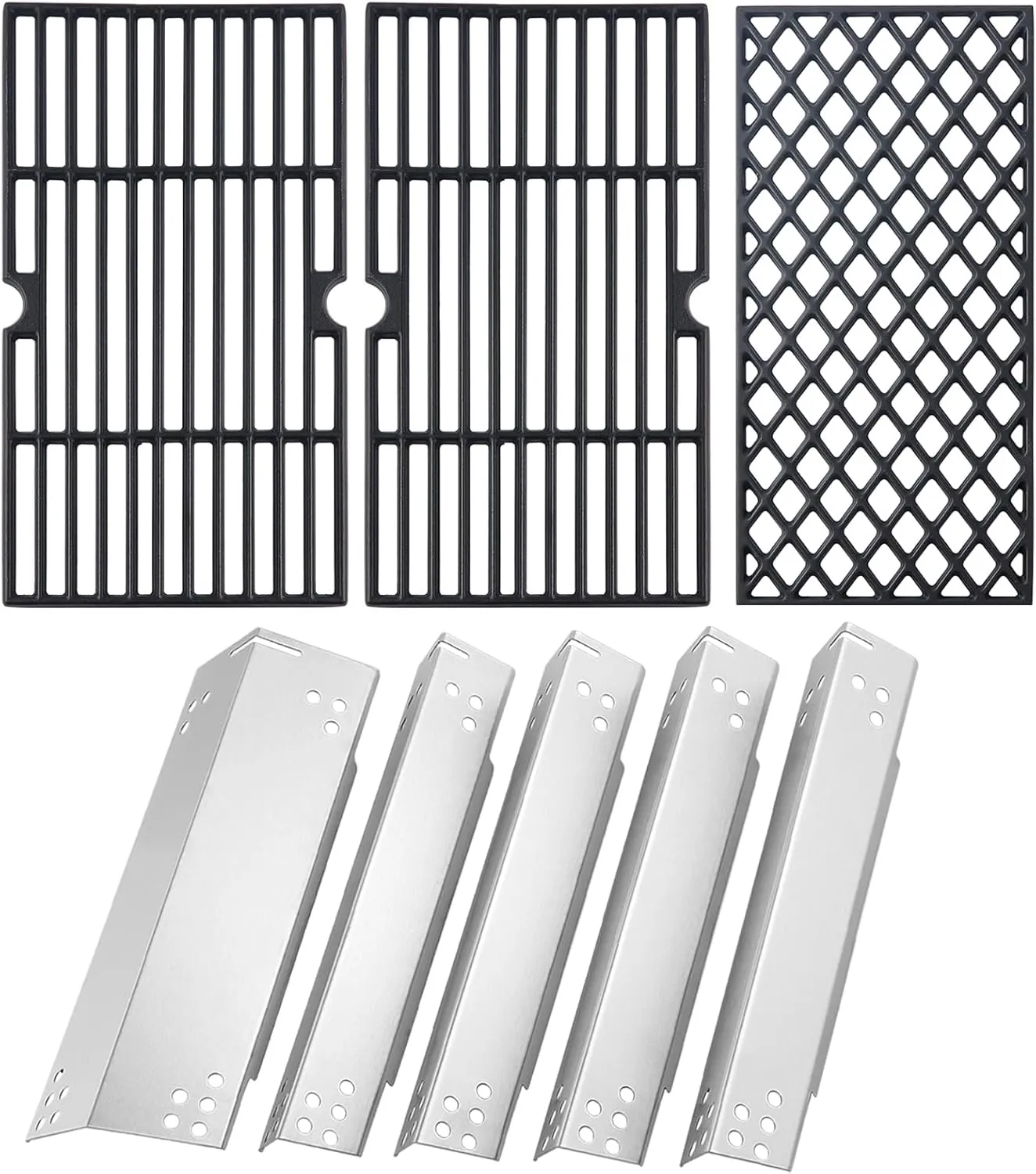DGH474CRP Parts Grill Grates Heat Shield Replacement Parts for Dyna-glo 5 Burner DGH474CRP-D DGH474CRN-D Grill Parts Replacement Grates 70-01-911 Sear Grate Heat Tent Heat Plate 70-02-411 70-02-412