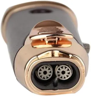 Double Jet Torch Flame Windproof Lighter Color Random(Item Will Come Without Butane)
