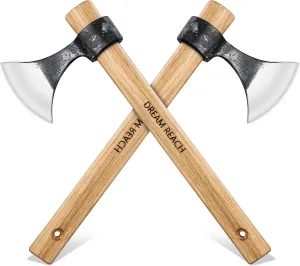 Dream Reach Throwing Axes 2 Pack, Professional 15" Throwing Axe Set for Backyard, High Carbon Steel Detachable Hatchet Set for Adults for Competition and Recreation