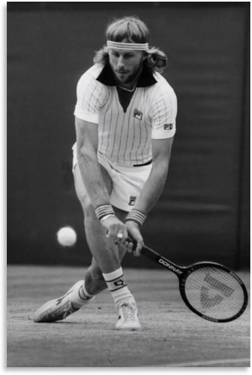 DSREWRDG Bjorn Borg Swedish Tennis Player Portrait Poster3 Canvas Painting Wall Art Poster for Bedroom Living Room Decor 12x18inch(30x45cm)