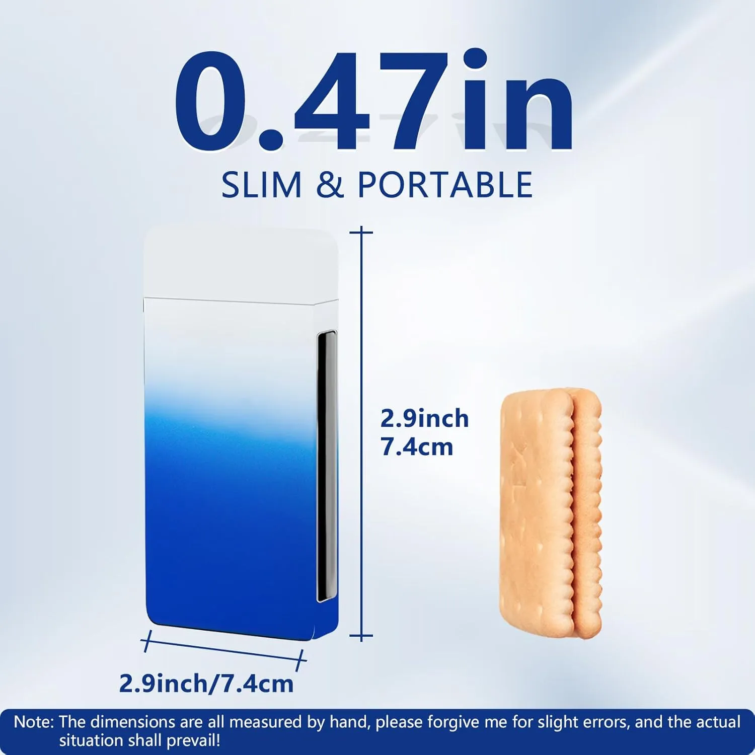 Electric Dual Arc Lighter with Smart Touch Screen, Windproof Plasma, LED Battery Indicator (White Blue)