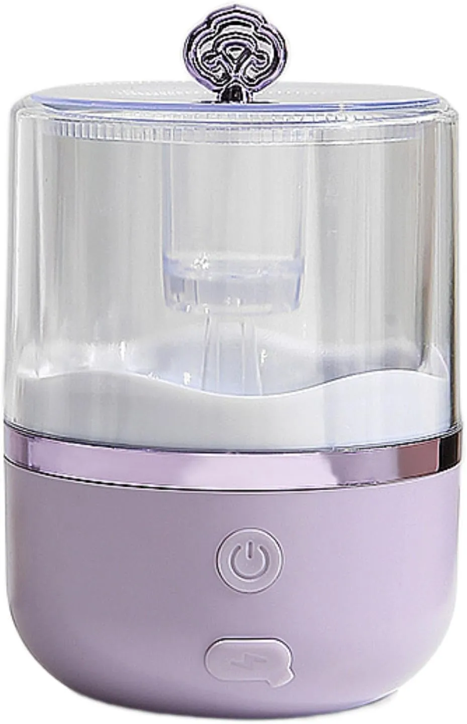 Electric Face Foam Maker Bubble Maker Women Adjustable USB for Shampoo Portable Foam Cleanser Cup Skincare Tool for Travel, Purple