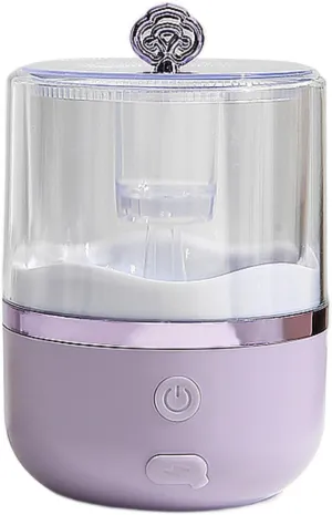 Electric Face Foam Maker Bubble Maker Women Adjustable USB for Shampoo Portable Foam Cleanser Cup Skincare Tool for Travel, Purple