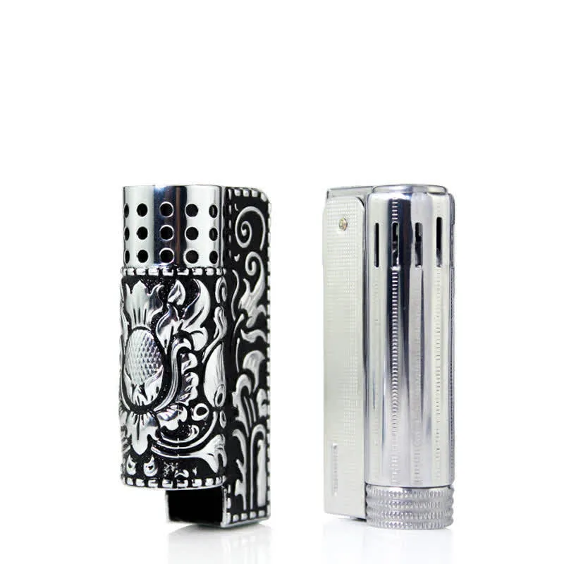 Embossed Dragon Detachable Shell Refillable Kerosene Lighter