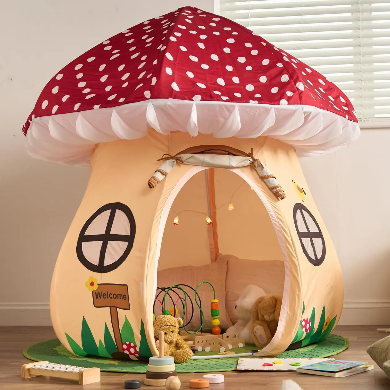 Enchanted Mushroom Play Tent - A World of Adventure for Kids 3  - The Ultimate Toddler Tent for Creative Indoor Fun