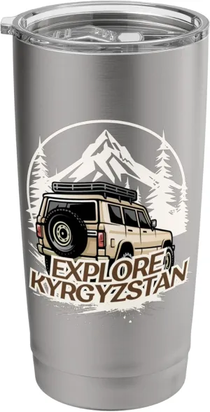 Explore Kyrgyzstan Mountains Forests Adventure Stainless Steel Insulated Tumbler