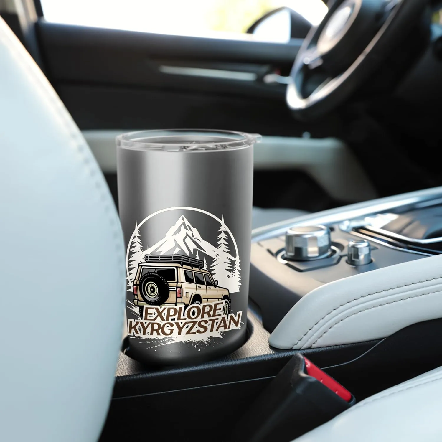 Explore Kyrgyzstan Mountains Forests Adventure Stainless Steel Insulated Tumbler