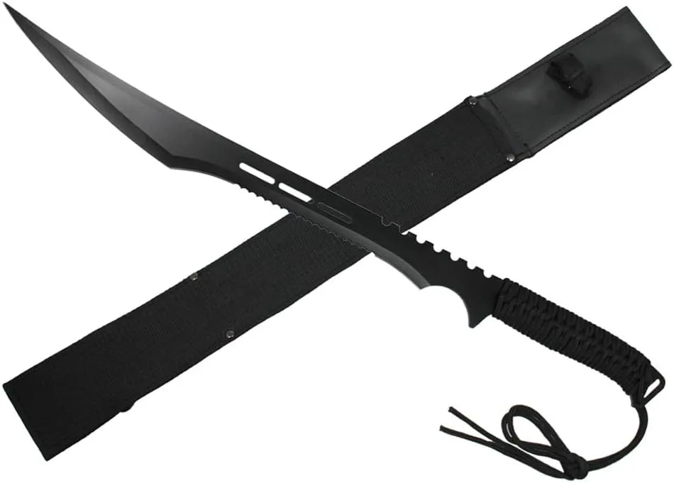 Fantasy Fixed Blade Machete with Nylon Carrier. for Camping, Collections, Outdoor Sports, Gifts