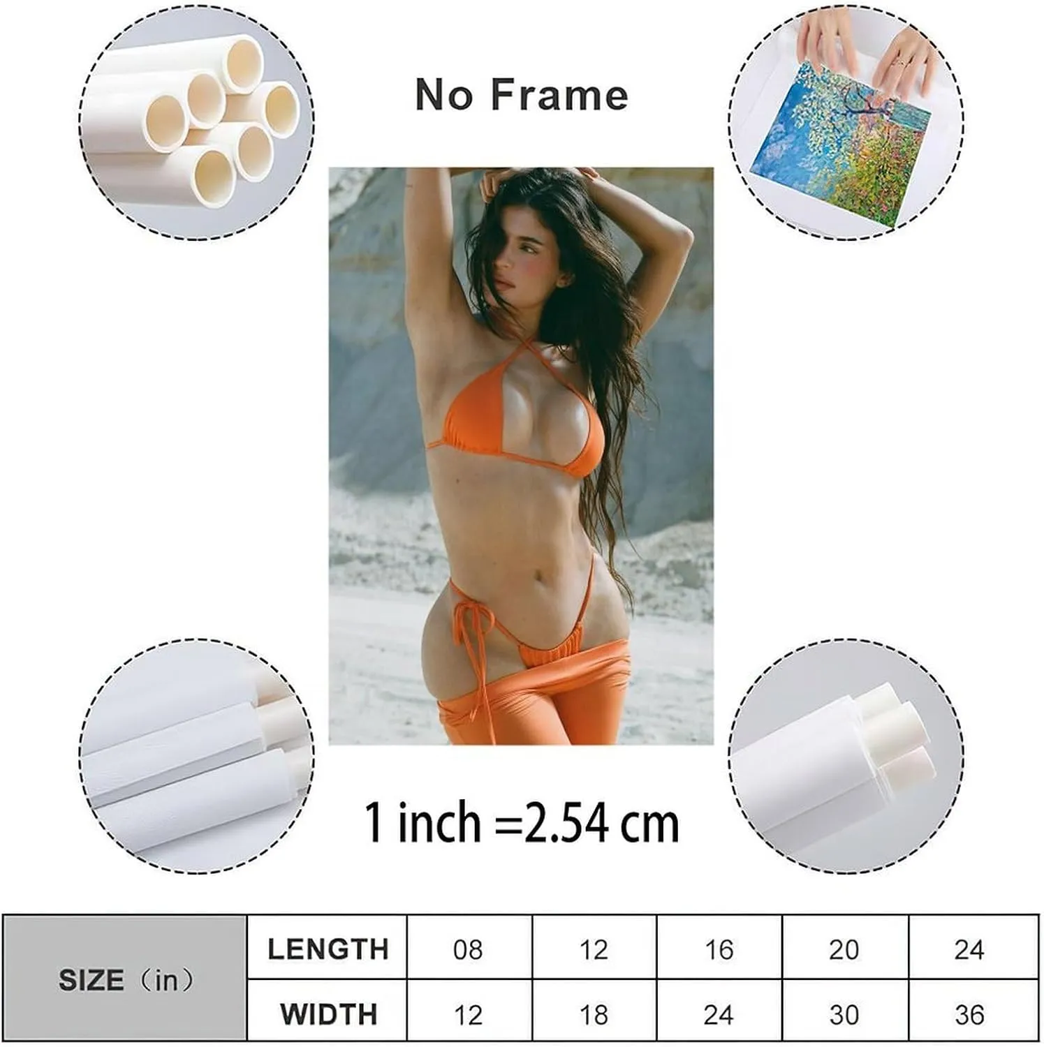 FCXVNXC Sexy Model Kylie Jenner Poster Kylie Jenner Fashion Poster (2) Canvas Painting Wall Art Poster for Bedroom Living Room Decor 08x12inch(20x30cm), Unframe-style