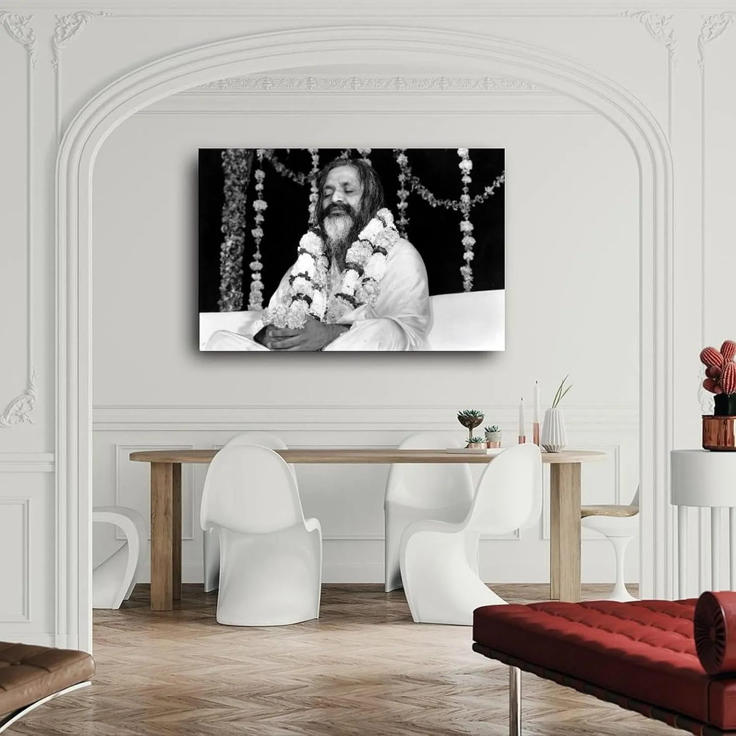 FDLCXHND Maharishi Mahesh Yogi Poster Portrait Art Poster Indian Yoga Guru Art Poster (4) Canvas Painting Posters And Prints Wall Art for Living Room Bedroom Decor 30x20inch(75x50cm)