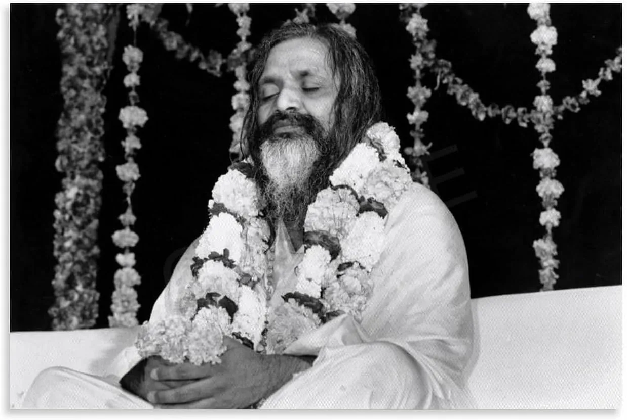 FDLCXHND Maharishi Mahesh Yogi Poster Portrait Art Poster Indian Yoga Guru Art Poster (4) Canvas Painting Posters And Prints Wall Art for Living Room Bedroom Decor 30x20inch(75x50cm)
