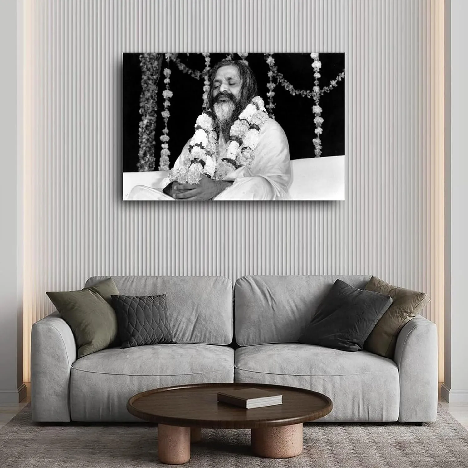 FDLCXHND Maharishi Mahesh Yogi Poster Portrait Art Poster Indian Yoga Guru Art Poster (4) Canvas Painting Posters And Prints Wall Art for Living Room Bedroom Decor 30x20inch(75x50cm)