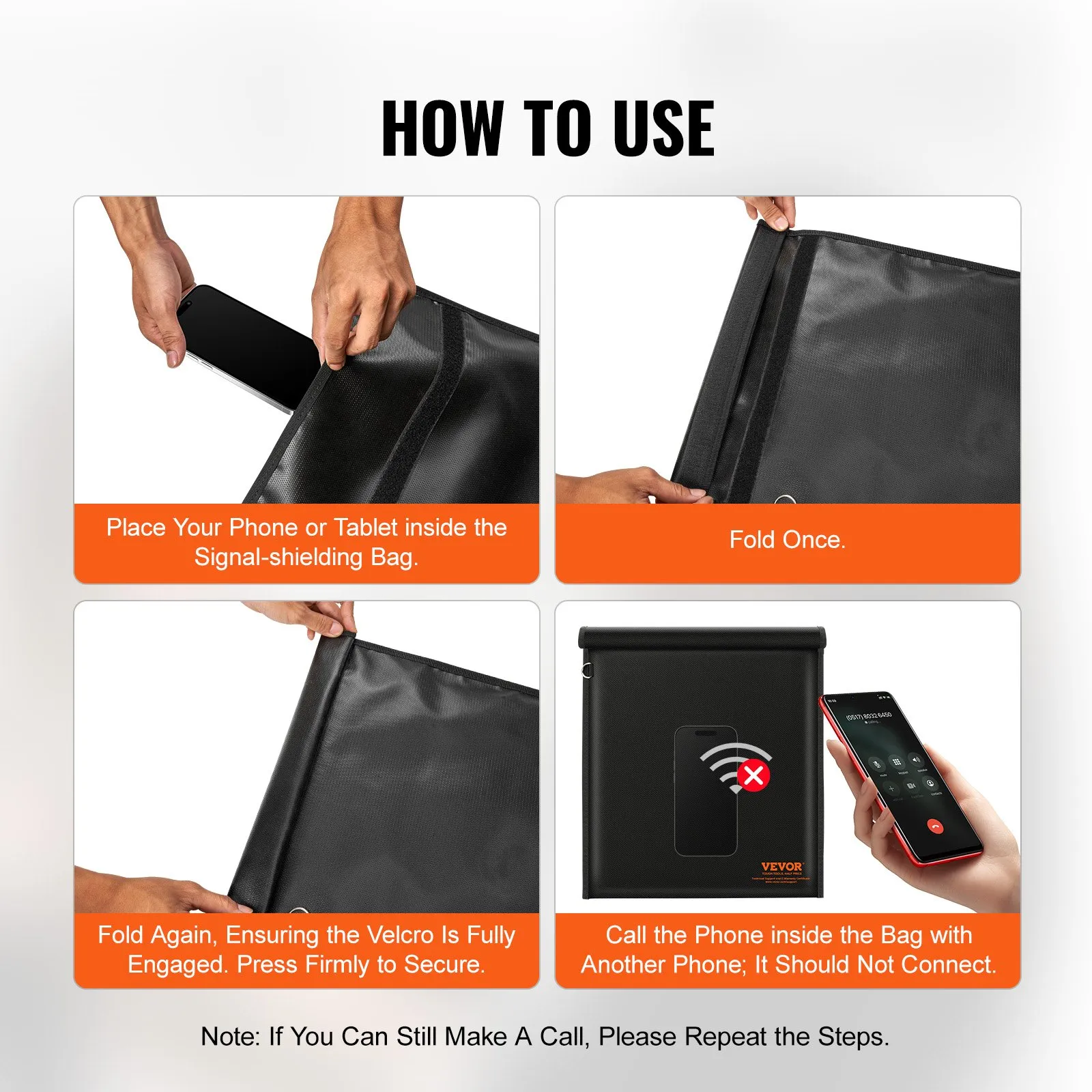 (FINAL PRICES ARE LOWER ON OUR SITE!) VEVOR Faraday Bag, Faraday Pouch Set for Laptop (16.9 x 15), Fireproof & Waterproof Faraday Signal Blocking Holder for Car Keys, Phones & Tablets, Anti-Theft Pouch & Anti-Hacking Case Blocker, Black