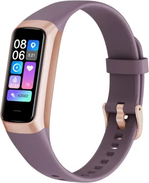 Fitness Tracker with 24/7 Blood Oxygen Heart Rate and Sleep Monitor,IP68 Waterproof,1.10''AMOLED Touch Color Screen,Step Counter Health Activity Trackers for Women Men (Bordeaux)