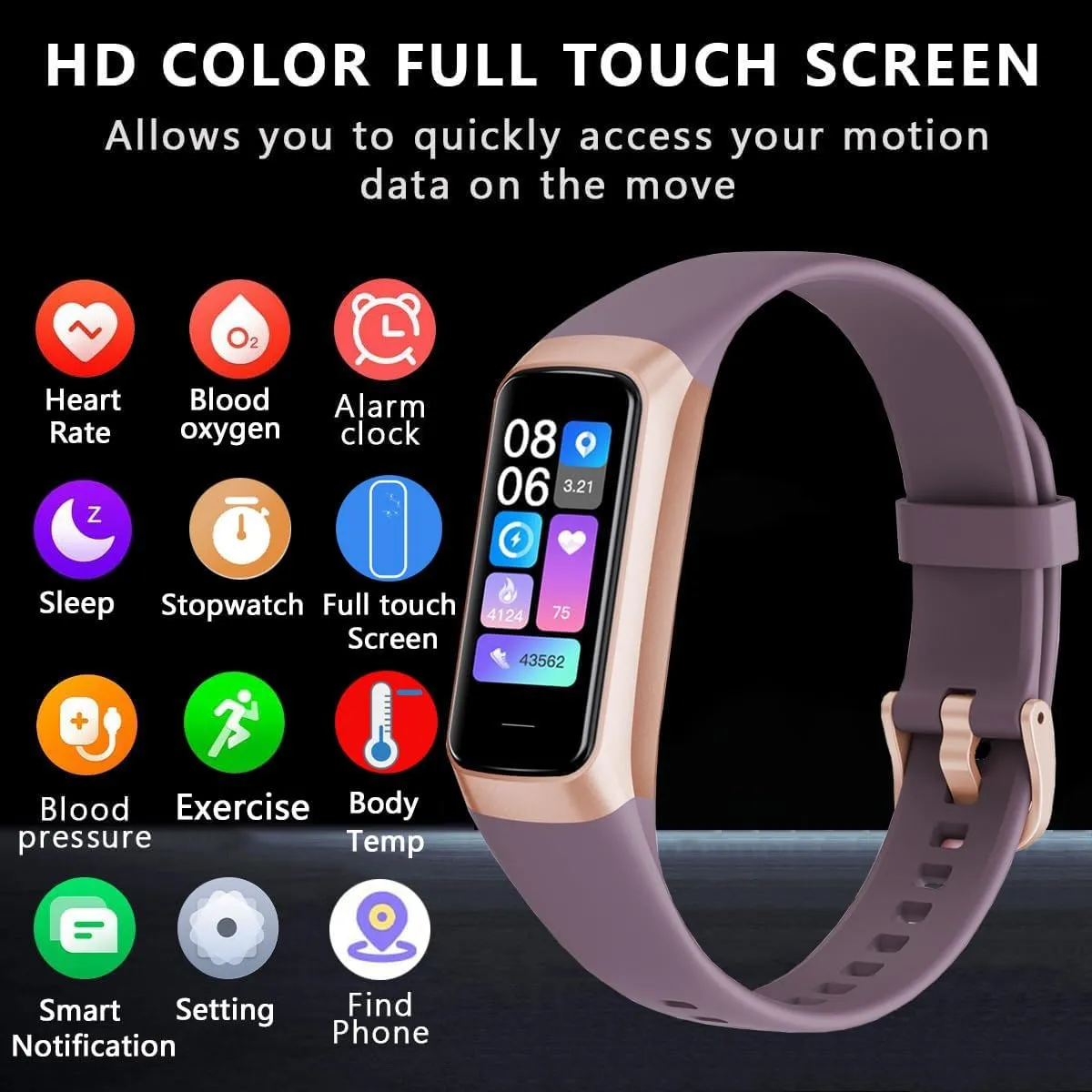 Fitness Tracker with 24/7 Blood Oxygen Heart Rate and Sleep Monitor,IP68 Waterproof,1.10''AMOLED Touch Color Screen,Step Counter Health Activity Trackers for Women Men (Bordeaux)