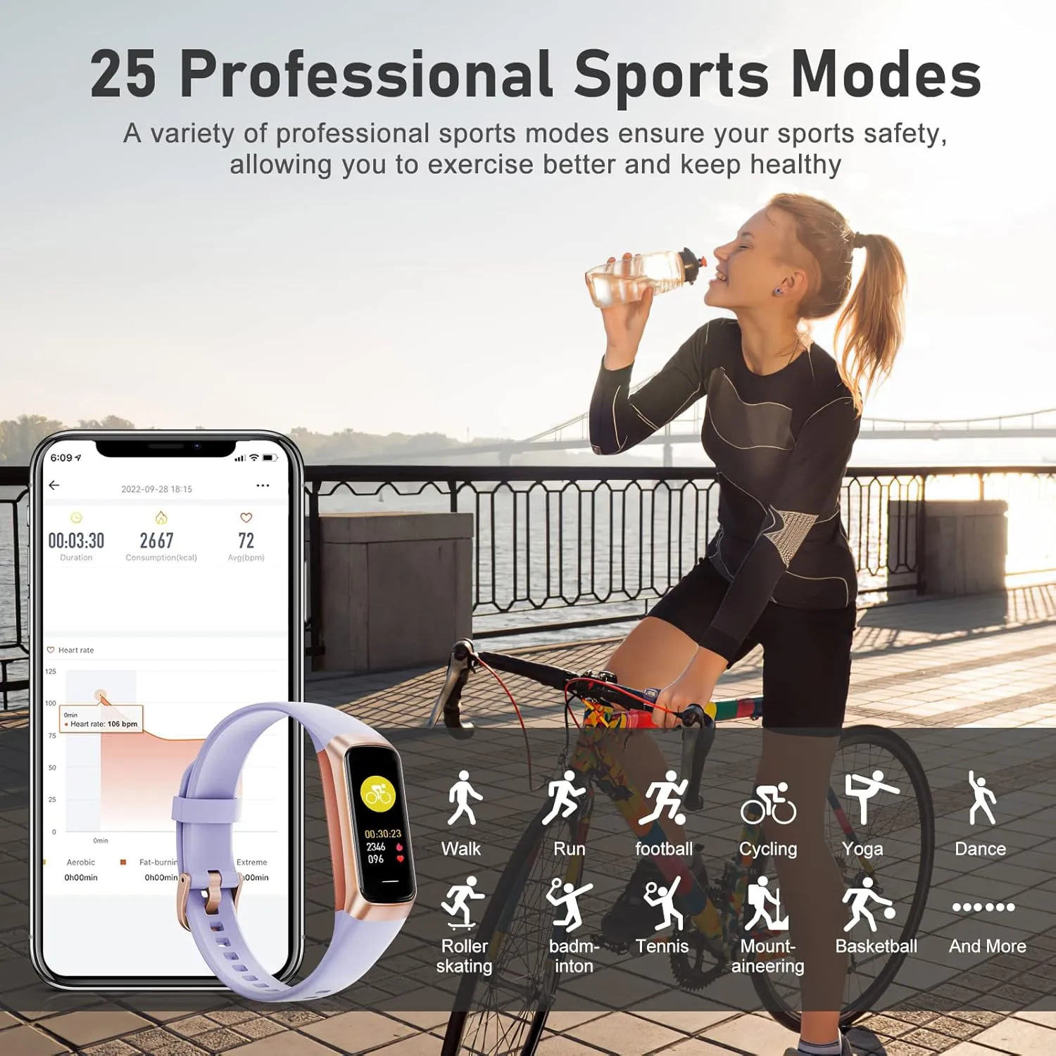 Fitness Tracker with Step Counter/Calories/Stopwatch, Activity Tracker, Health Tracker with Heart Rate Monitor, Sleep Tracker,1.10''AMOLED Touch Color Screen, Pedometer Watch for Women Men