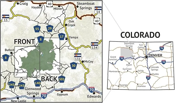 Flat Tops Wilderness - Colorado Topographic Hiking Map (2018)