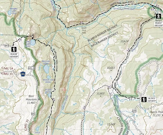 Flat Tops Wilderness - Colorado Topographic Hiking Map (2018)