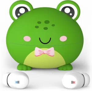 Frog Wireless Earbuds for Kids - 85dB Volume Limit, 30H Playtime, Bluetooth Headphones with Mic, Fast Charging, Small Ear Buds for iPad/Tablet/Travel/School