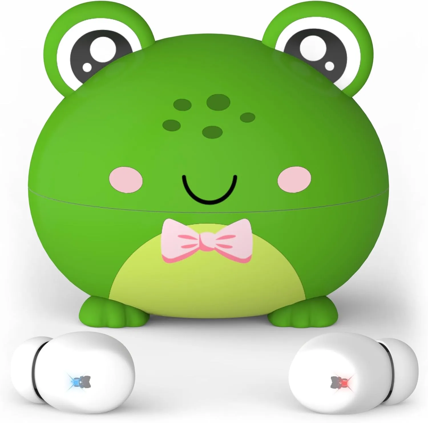 Frog Wireless Earbuds for Kids - 85dB Volume Limit, 30H Playtime, Bluetooth Headphones with Mic, Fast Charging, Small Ear Buds for iPad/Tablet/Travel/School