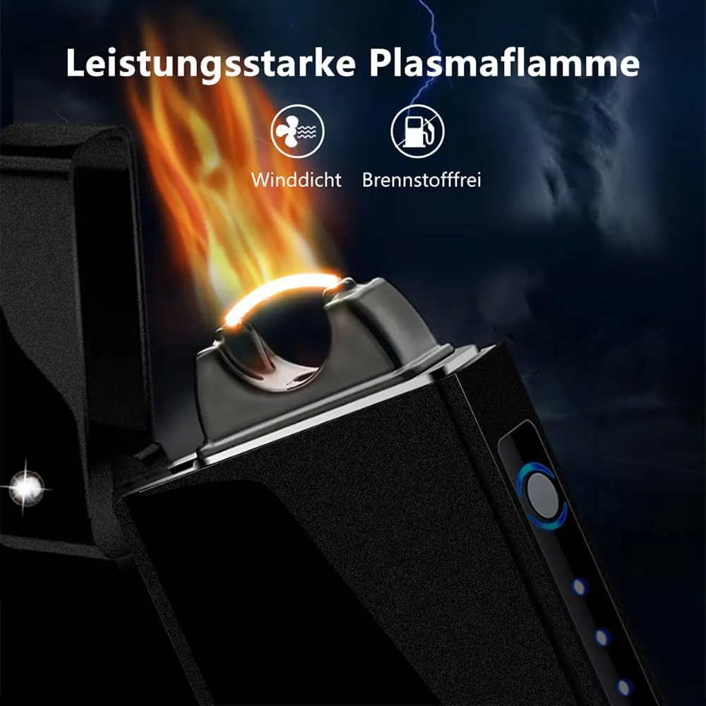 GADATOP Arc Plasma Flame Lighter USB Rechargeable Windproof Electric Lighter for Candle(Matte Black)