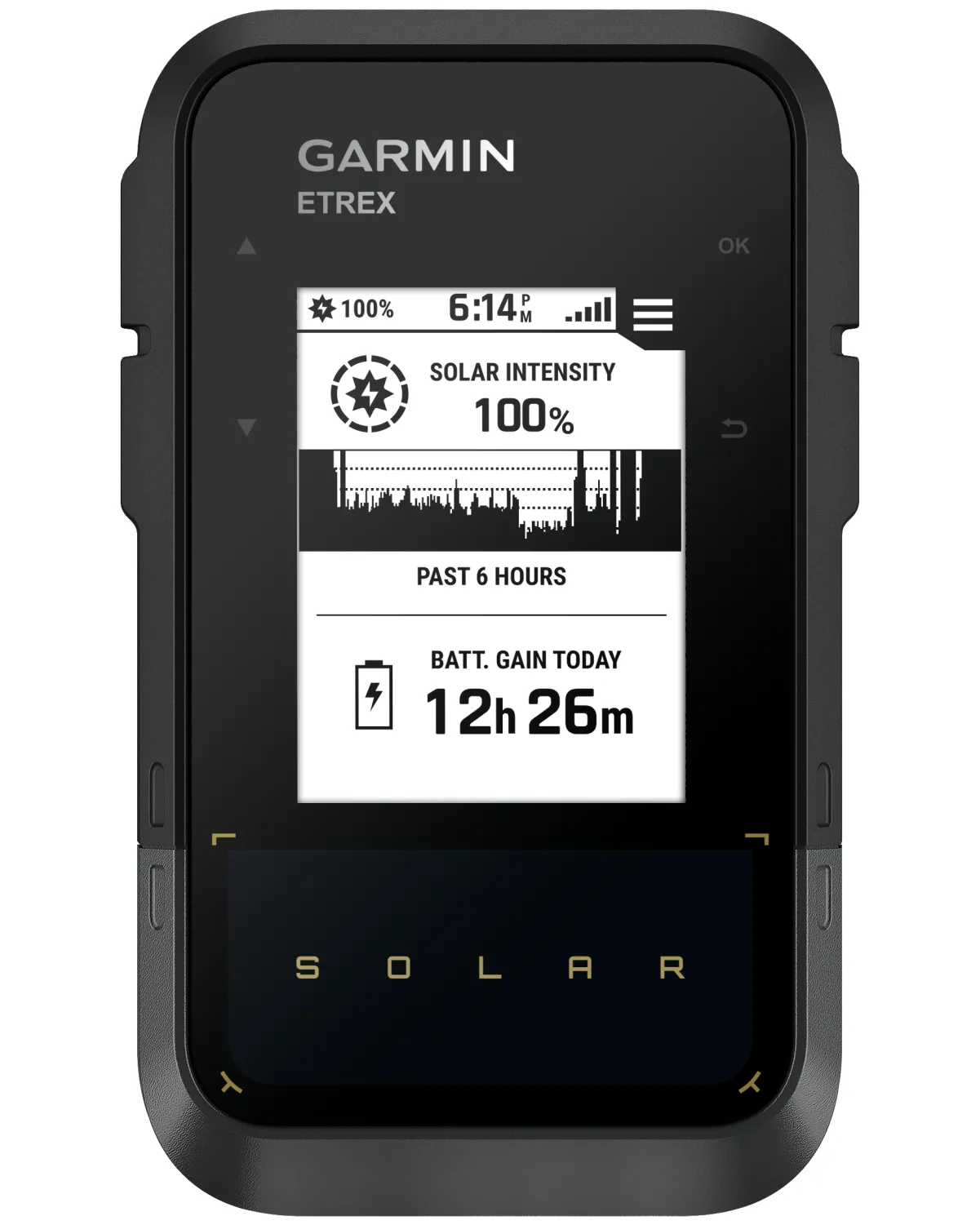 Garmin eTrex Solar, GPS Handheld Navigator, Unlimited Battery Life, Water Resistant with Wearable4U Power Bank Bundle