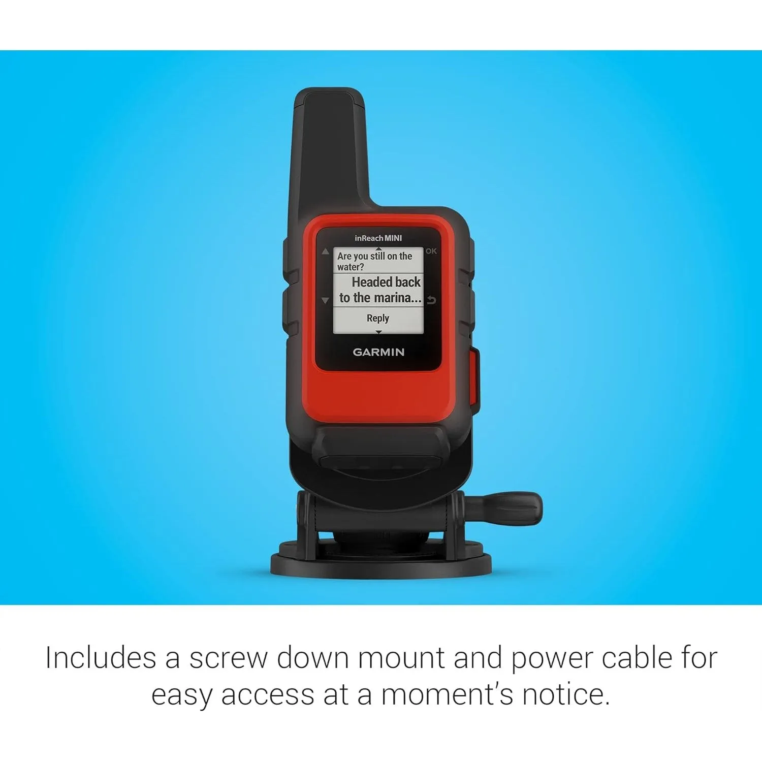 Garmin inReach Mini 2 Compact Satellite Communicator Marine Bundle Flame Red