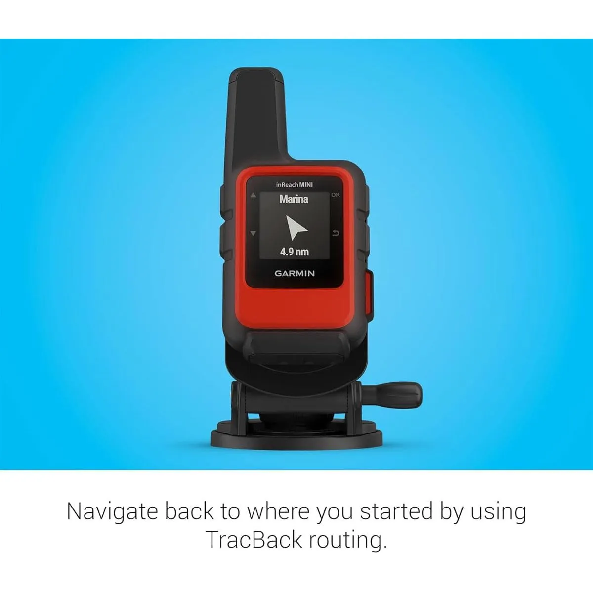 Garmin inReach Mini 2 Compact Satellite Communicator Marine Bundle Flame Red