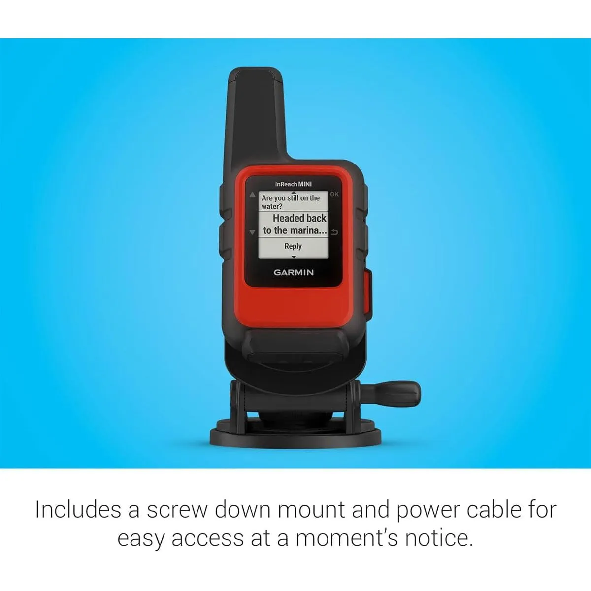 Garmin inReach Mini 2 Compact Satellite Communicator Marine Bundle Flame Red