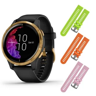 Garmin Venu GPS Smartwatch with AMOLED Display and Included Wearable4U 3 Straps Bundle