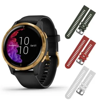Garmin Venu GPS Smartwatch with AMOLED Display and Included Wearable4U 3 Straps Bundle