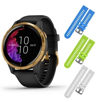 Garmin Venu GPS Smartwatch with AMOLED Display and Included Wearable4U 3 Straps Bundle