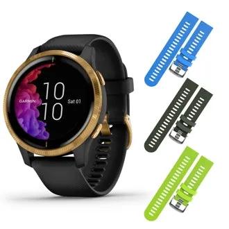 Garmin Venu GPS Smartwatch with AMOLED Display and Included Wearable4U 3 Straps Bundle