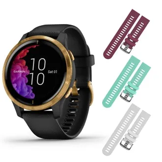 Garmin Venu GPS Smartwatch with AMOLED Display and Included Wearable4U 3 Straps Bundle