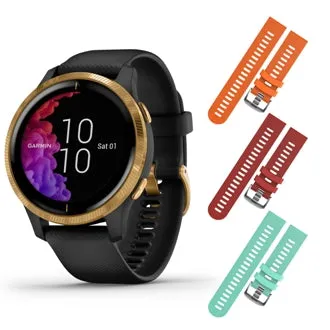 Garmin Venu GPS Smartwatch with AMOLED Display and Included Wearable4U 3 Straps Bundle
