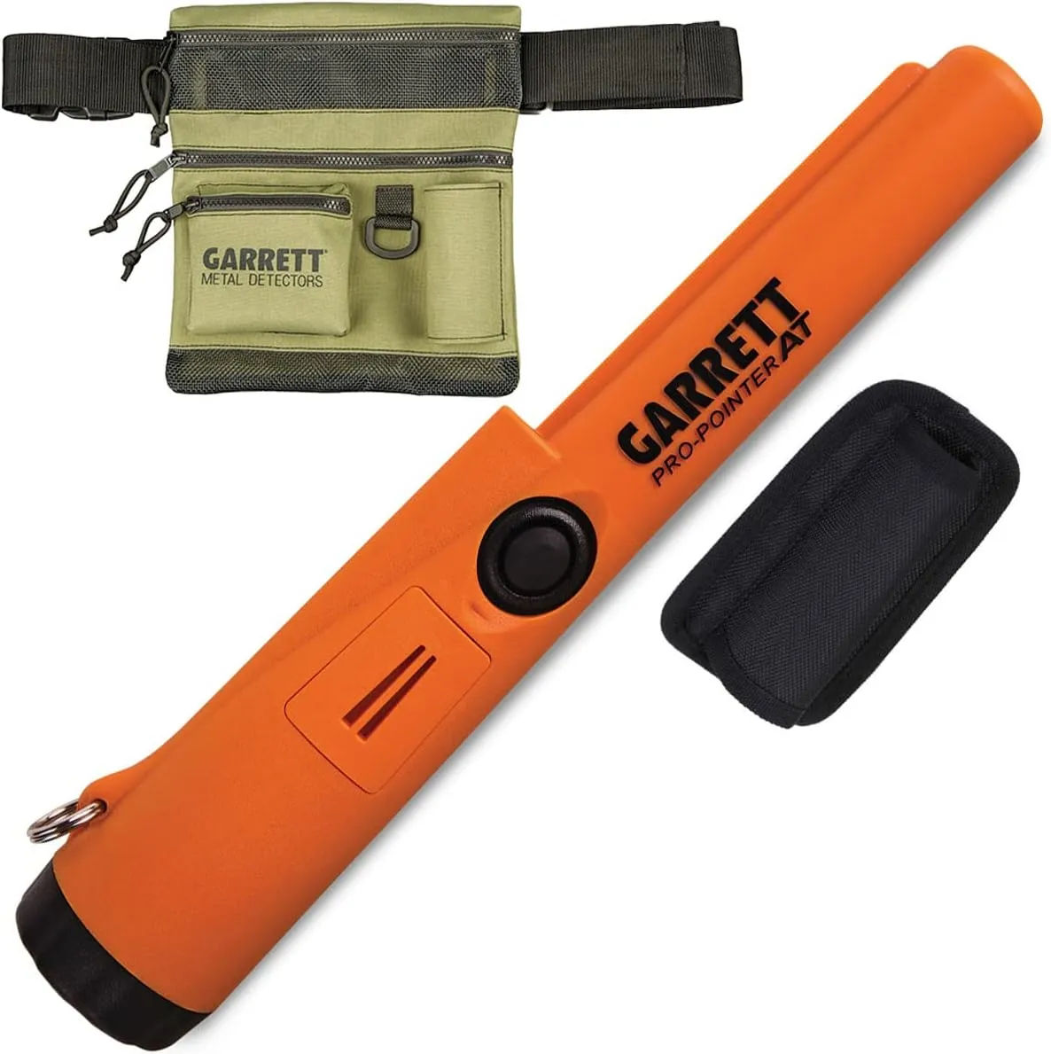 Garrett Pro-Pointer at & All-Terrain Dig Pouch – 20ft Waterproof Pinpointer, Fast Retune, One-Press Sync, Includes Holster & Battery