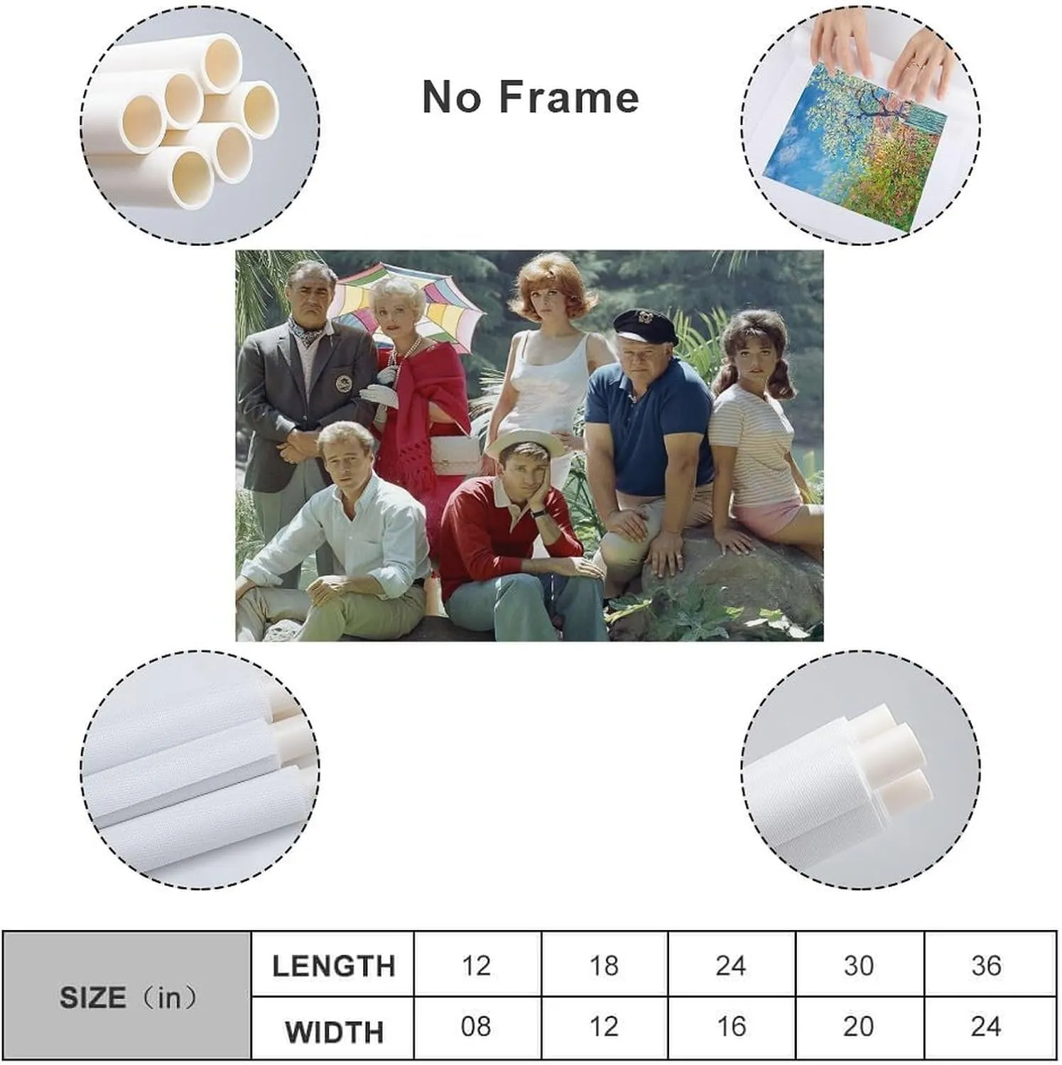 GAUSKY Gilligan Island Poster Canvas Wall Art Posters For Room Aesthetic And DecorCanvas Painting Wall Art Poster for Bedroom Living Room Decor16x24inch(40x60cm)