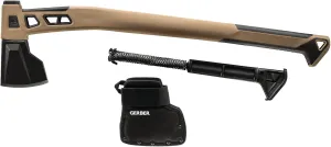 Gerber Camping and Outdoor Axe, Includes Holster, with Paracord and Storage Compartment, Bushcraft Axe, Hardened Steel with PTFE Coating, Brown, 31-003780