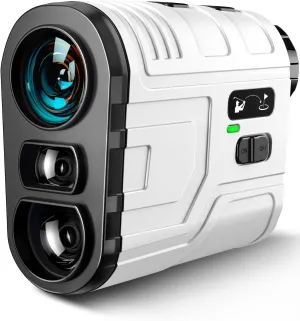 Golf Range Finder with Slope, Switch for Tournament, 1200 Yards Rechargeable Laser Rangefinder, 7X Magnification, Flag Lock Vibration, Distance Measuring Device Accessory for Men