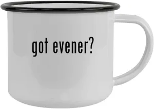 got evener? - 12oz Camping Mug Stainless Steel, Black