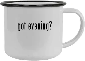 got evening? - 12oz Camping Mug Stainless Steel, Black