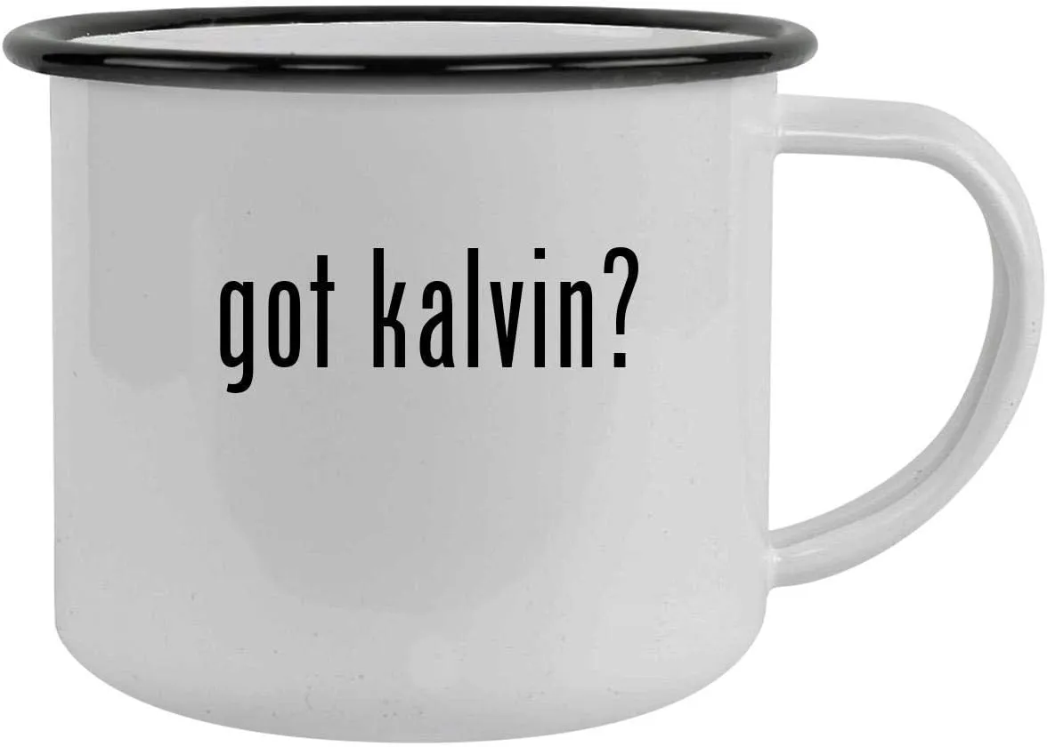 got kalvin? - 12oz Camping Mug Stainless Steel, Black