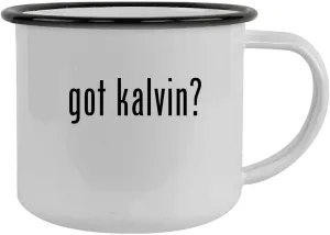 got kalvin? - 12oz Camping Mug Stainless Steel, Black